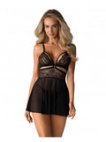 838-BAB-1 babydoll -obsessive- Noir XXL/XXXL